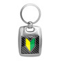 JDM JDM-for-Life Black Carbon Fiber Backing Brush Metal Key Chain