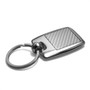 JDM Eat-Sleep-JDM Silver Carbon Fiber Backing Brush Metal Key Chain