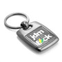 JDM JDM-as-Fck Silver Carbon Fiber Backing Brush Metal Key Chain