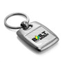 JDM Built-Not-Bought White Carbon Fiber Backing Brush Metal Key Chain