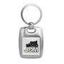 JDM Eat-Sleep-JDM White Carbon Fiber Backing Brush Metal Key Chain