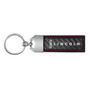 Lincoln Logo Real Carbon Fiber Stripe Key Chain with Red stitching