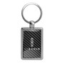 Lincoln Logo Carbon Fiber Backing Brush Rectangle Metal Key Chain