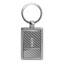 Lincoln Continental Silver Carbon Fiber Backing Brush Rectangle Metal Key Chain