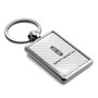 Lincoln Continental White Carbon Fiber Backing Brush Rectangle Metal Key Chain