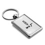 Lincoln MKT White Carbon Fiber Backing Brush Rectangle Metal Key Chain