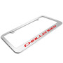 Dodge Challenger in Red Mirror Chrome Metal License Plate Frame