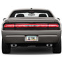 Dodge Challenger in Red Mirror Chrome Metal License Plate Frame