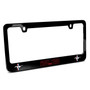 Ford Mustang 2.3L EcoBoost Outline in Red Dual Logo Black Metal License Plate Frame
