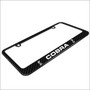 Ford Mustang Cobra Dual Logo Black Real Carbon Fiber License Plate Frame
