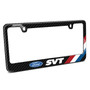 Ford SVT Red White Blue Stripe Black Real Carbon Fiber License Plate Frame