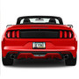 Ford Mustang Outline in Red Dual Logo Black Real Carbon Fiber License Plate Frame