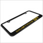 Ford Mustang GT Outline in Yellow Black Real Carbon Fiber License Plate Frame