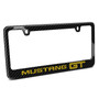 Ford Mustang GT Speed-Line in Yellow Black Real Carbon Fiber License Plate Frame