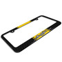 Ford Mustang Script Yellow Racing Stripe Black Real Carbon Fiber License Plate Frame