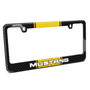 Ford Mustang Yellow Racing Stripe Black Real Carbon Fiber License Plate Frame