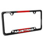 Ford Mustang Red Racing Stripe Black Real Carbon Fiber 50 States License Plate Frame