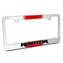 Ford F-150 Raptor Red Racing Stripe Mirror Chrome Metal License Plate Frame