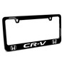 Honda CR-V Dual Logo Black Metal License Plate Frame