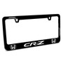 Honda CR-Z Dual Logo Black Metal License Plate Frame
