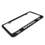 Honda Logo Dual Logo Black Metal License Plate Frame