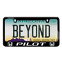 Honda Pilot Dual Logo Black Metal License Plate Frame