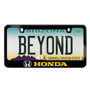 Honda Logo in Yellow Black Metal License Plate Frame