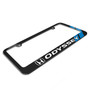 Honda Odyssey Blue Carbon Fiber Texture Stripe Black Metal License Plate Frame
