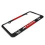 Honda Accord Red Racing Stripe Black Metal License Plate Frame