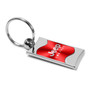 Jeep Compass Red Spun Brushed Metal Key Chain