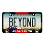 Honda Civic Si Red Racing Stripe Black Metal License Plate Frame