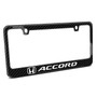 Honda Accord Black Real Carbon Fiber License Plate Frame