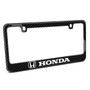 Honda Logo Black Real Carbon Fiber License Plate Frame