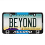 Honda Accord Blue Racing Stripe Black Real Carbon Fiber License Plate Frame
