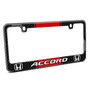 Honda Accord Red Racing Stripe Black Real Carbon Fiber License Plate Frame