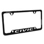 Honda Civic Black Real Carbon Fiber 50 States License Plate Frame