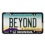 Honda Logo Black Real Carbon Fiber 50 States License Plate Frame