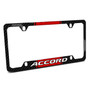 Honda Accord Red Racing Stripe Black Real Carbon Fiber 50 States License Plate Frame