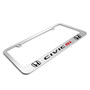 Honda Civic Si Dual Logo Mirror Chrome Metal License Plate Frame