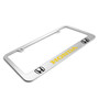 Honda Logo in Yellow Dual Logo Mirror Chrome Metal License Plate Frame