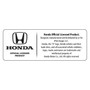 Honda Civic Mirror Chrome Metal License Plate Frame