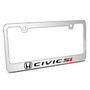 Honda Civic Si Mirror Chrome Metal License Plate Frame