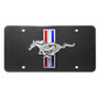 Ford Mustang 3D Logo Stripes Real Black Carbon Fiber License Plate