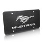 Ford Mustang Dual 3D Logo Real Black Carbon Fiber License Plate