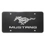 Ford Mustang Dual 3D Logo Real Black Carbon Fiber License Plate