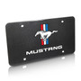 Ford Mustang Tri-Bar Logo UV Graphic Real Black Carbon Fiber License Plate