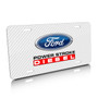 Ford Power Stroke Diesel White Carbon Fiber Texture Graphic UV Metal License Plate