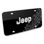 Jeep 3D Logo Tire Mark Black Acylic License Plate