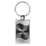 Chevrolet Corvette C6 Gray Spun Brushed Metal Key Chain