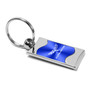 Chevrolet Corvette C6 Blue Spun Brushed Metal Key Chain